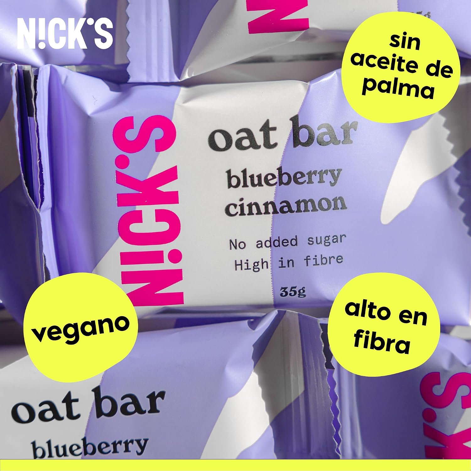 Detalle 2 de NICKS Barritas avena arándanos canela 12x35g