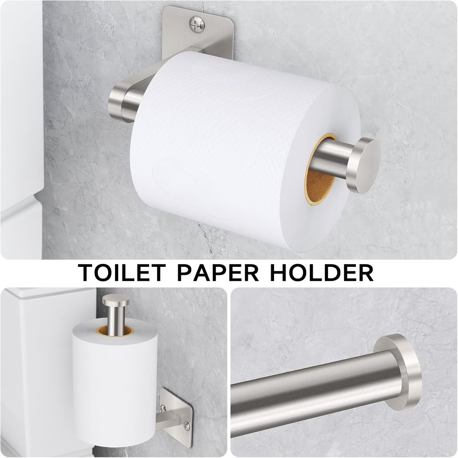 Detalle 2 de Gypie 24″ brushed nickel bathroom accessory set