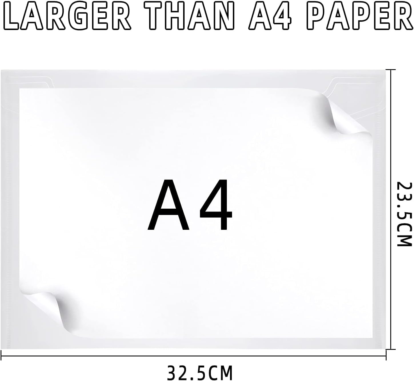 Thumbnail 1 de 24 Pack A4 Clear Plastic Document Wallets