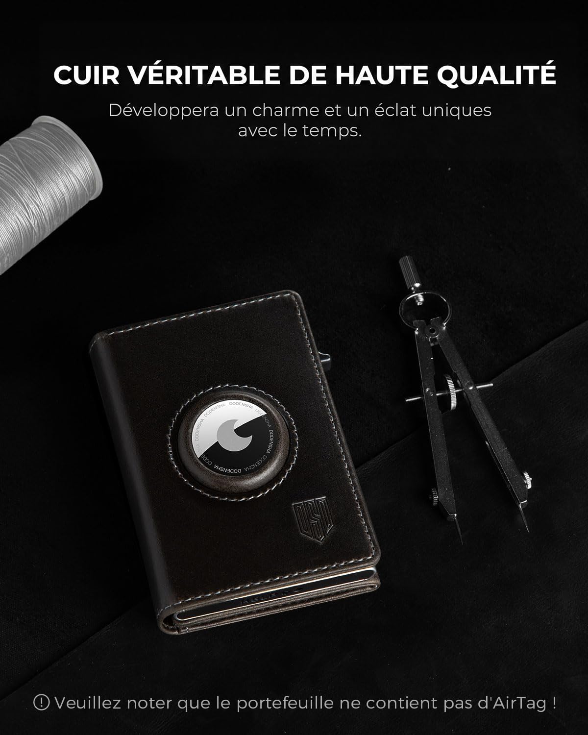 Thumbnail 6 de DODENSHA Airtag Portefeuille pour homme XL – MagSnap, RFID et compartiment monnaie, 8–10 cartes