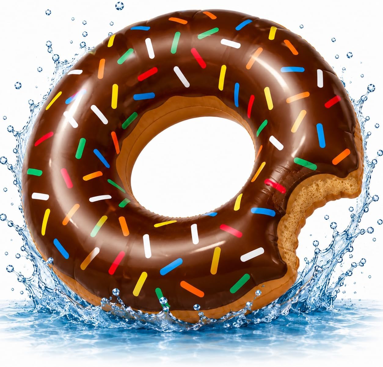 Thumbnail 6 de Aufblasbarer Schwimmring – XXL Donut 120 cm Durchmesser, Biss-Design, für Erwachsene & Kinder (Farbauswahl)
