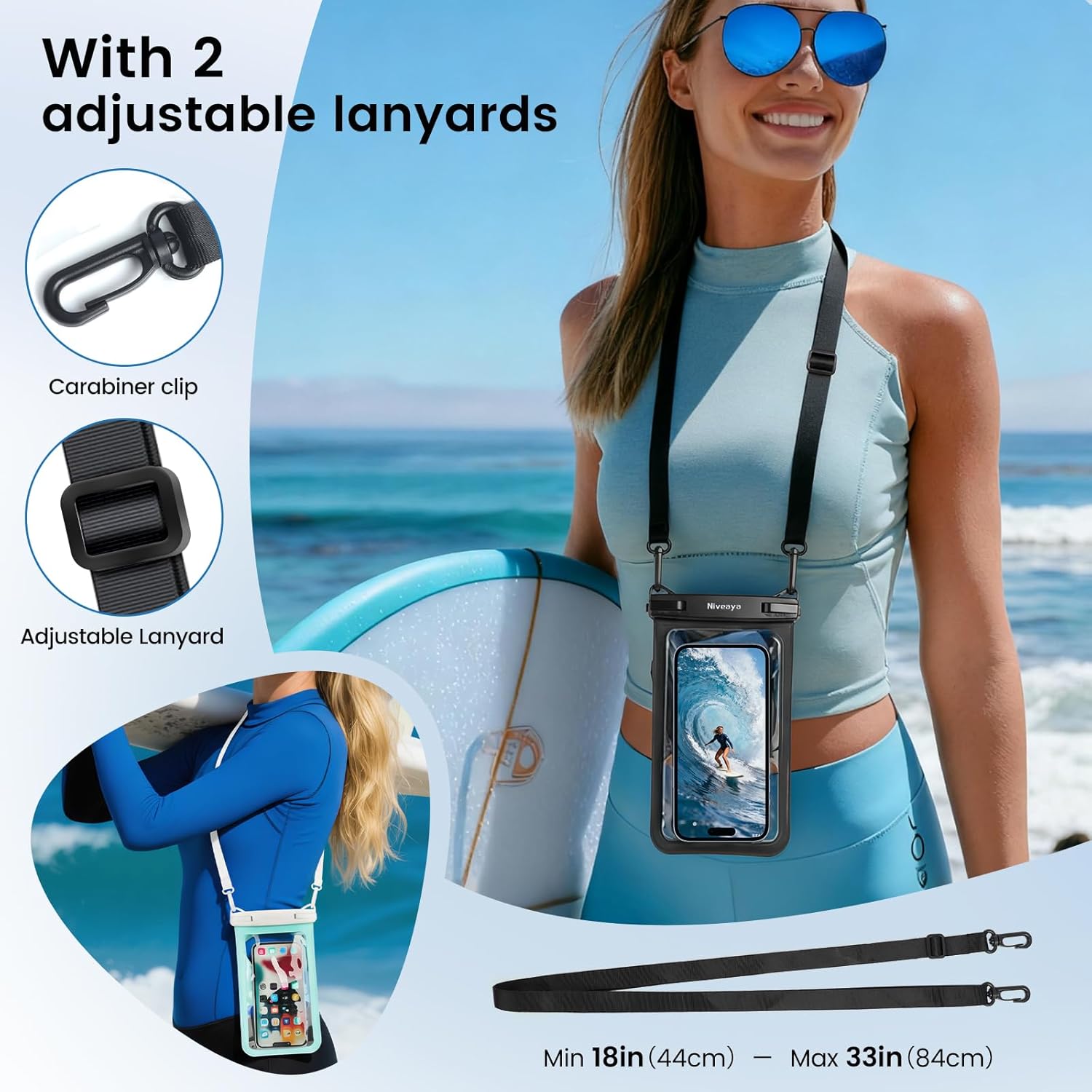 Thumbnail 5 de Waterproof Phone Pouch IPX8, 2 Pack