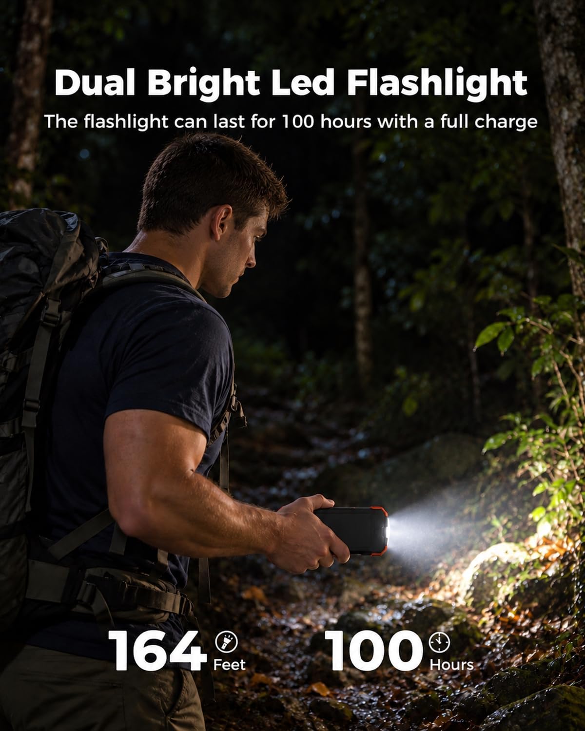 Thumbnail 6 de BLAVOR 10,000mAh Solar Power Bank with 20W USB-C Fast Charging and Dual Flashlights