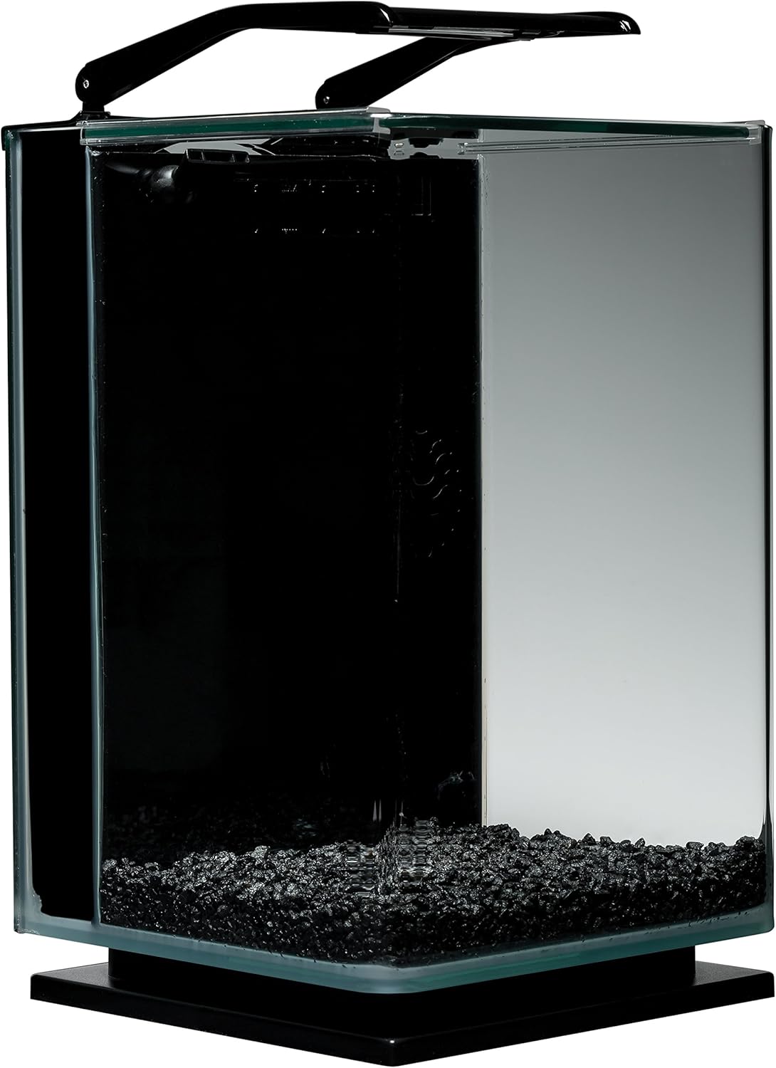 Detalle de Marineland Portrait Glass LED Aquarium Kit, 5 Gallons, Hidden Filtration, Black