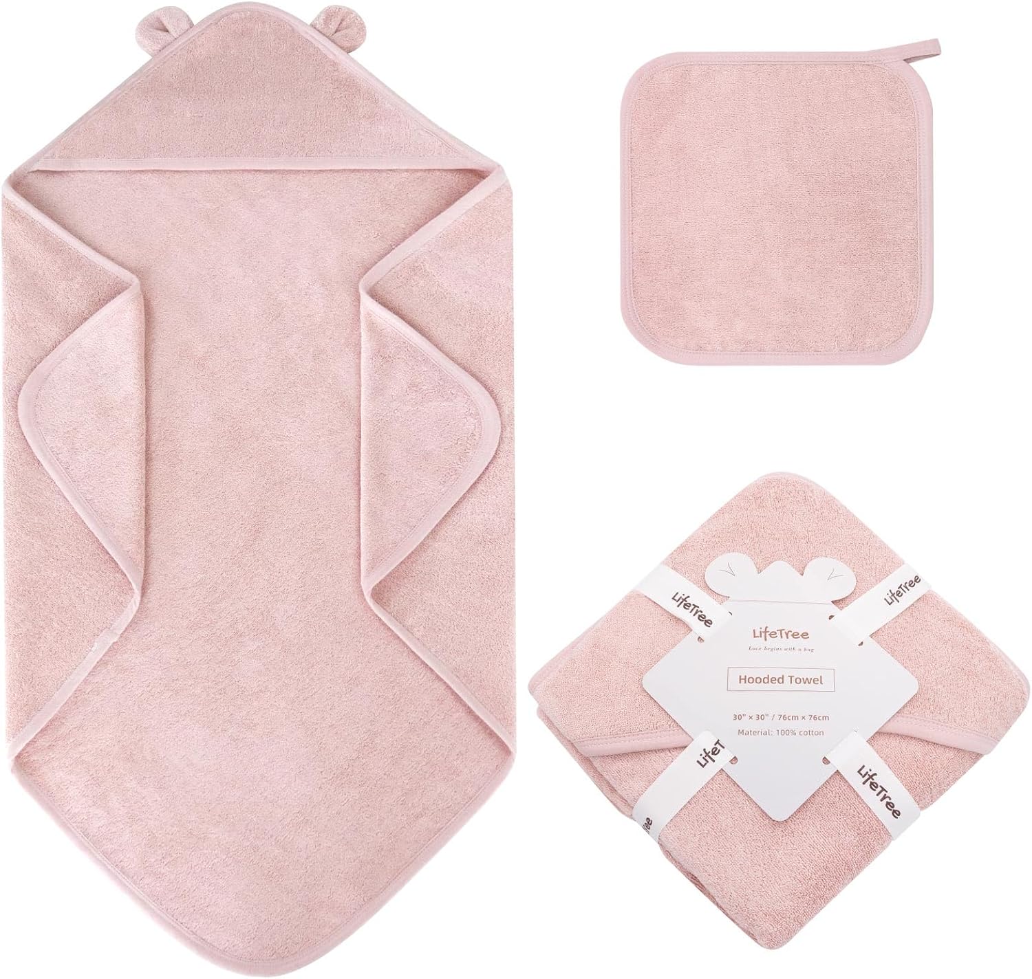 Detalle de LifeTree Baby Hooded Towel 30 x 30 Inches