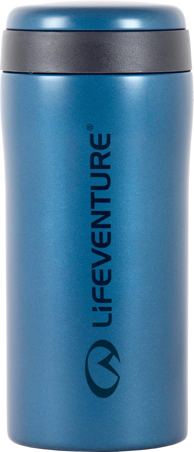 Detalle de Lifeventure Thermobecher (wiederverwendbarer Kaffee-Reisebecher) – vakuumisoliert, auslaufsicher, 300 ml