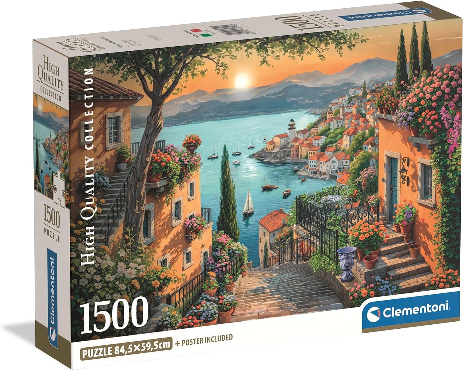 Detalle de Clementoni Puzzle Collection Steps to The Harbor (31729) – 1500 Teile, Compact Box