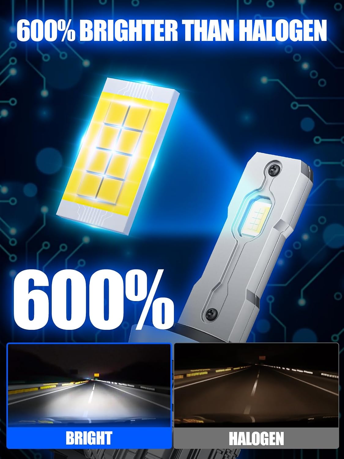 Detalle de FTEVAR H11/H8/H9 LED Bulb 30000LM Pack of 2