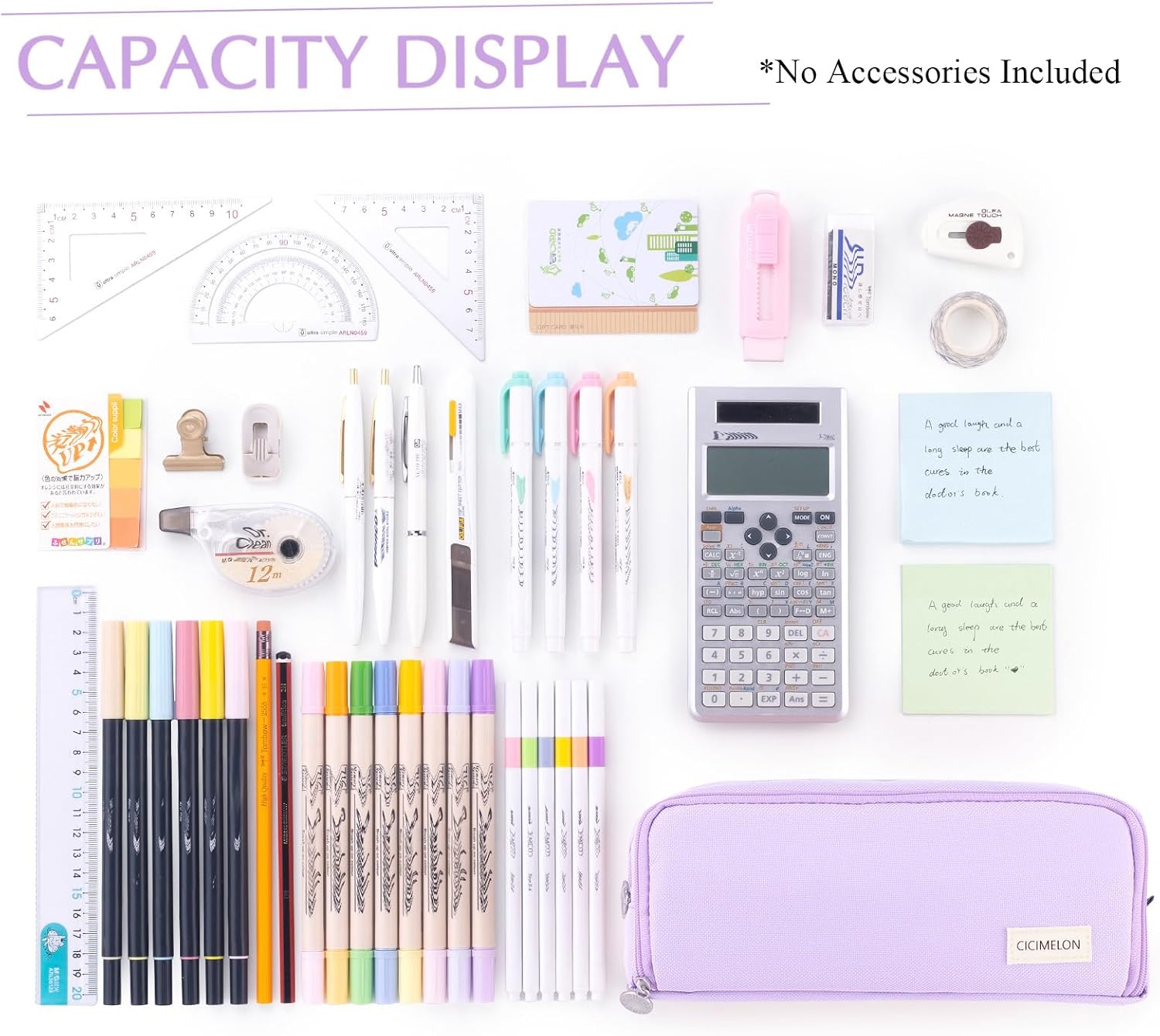 Thumbnail 6 de CICIMELON CI-S 3-Compartment Pencil Case, Purple Polyester Pouch