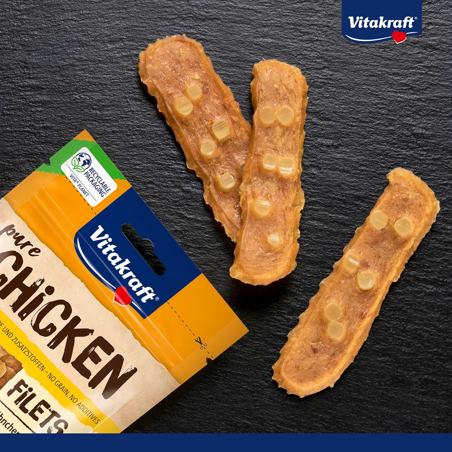 Detalle 2 de Vitakraft Pure Chicken Filets 9×80 g