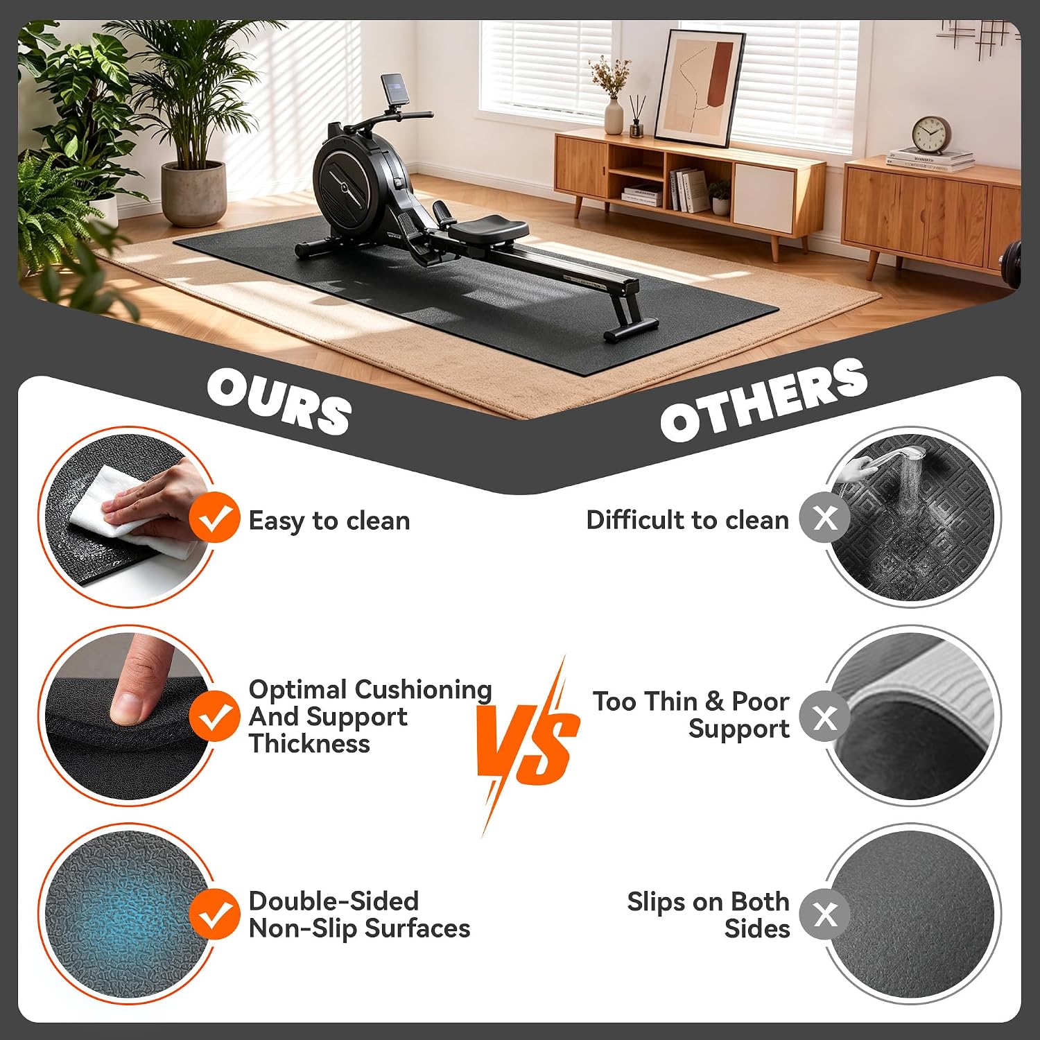 Detalle de Stepwaver 91-1 Walking Pad Mat, 102" x 36" PVC Non-Slip Floor Protector