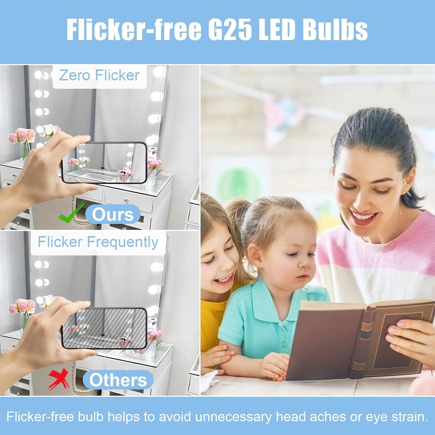 Detalle de hansang G25 LED Globe Bulbs, 5000K Daylight, 5W, E26, 60W Equivalent, 4-Pack