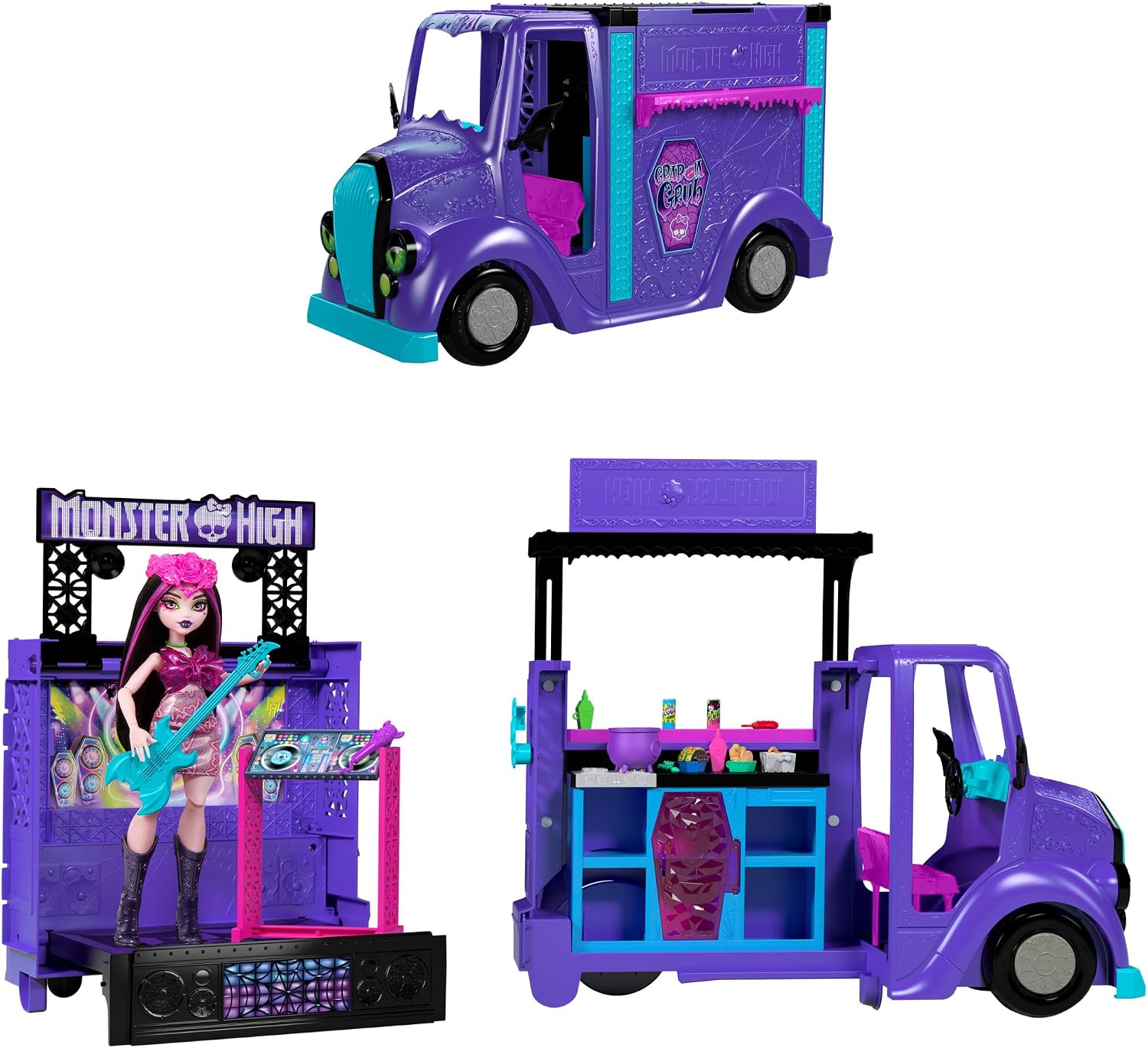 Thumbnail 6 de Monster High Ghoul Mobile 4 Puppen