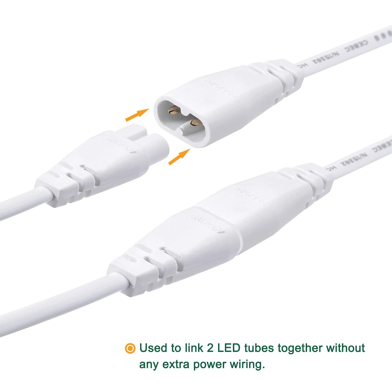 Thumbnail 3 de TA-VIGOR 4x LED Tube Connector Cable (50cm) – double-end extension lead for linking LED tube lights