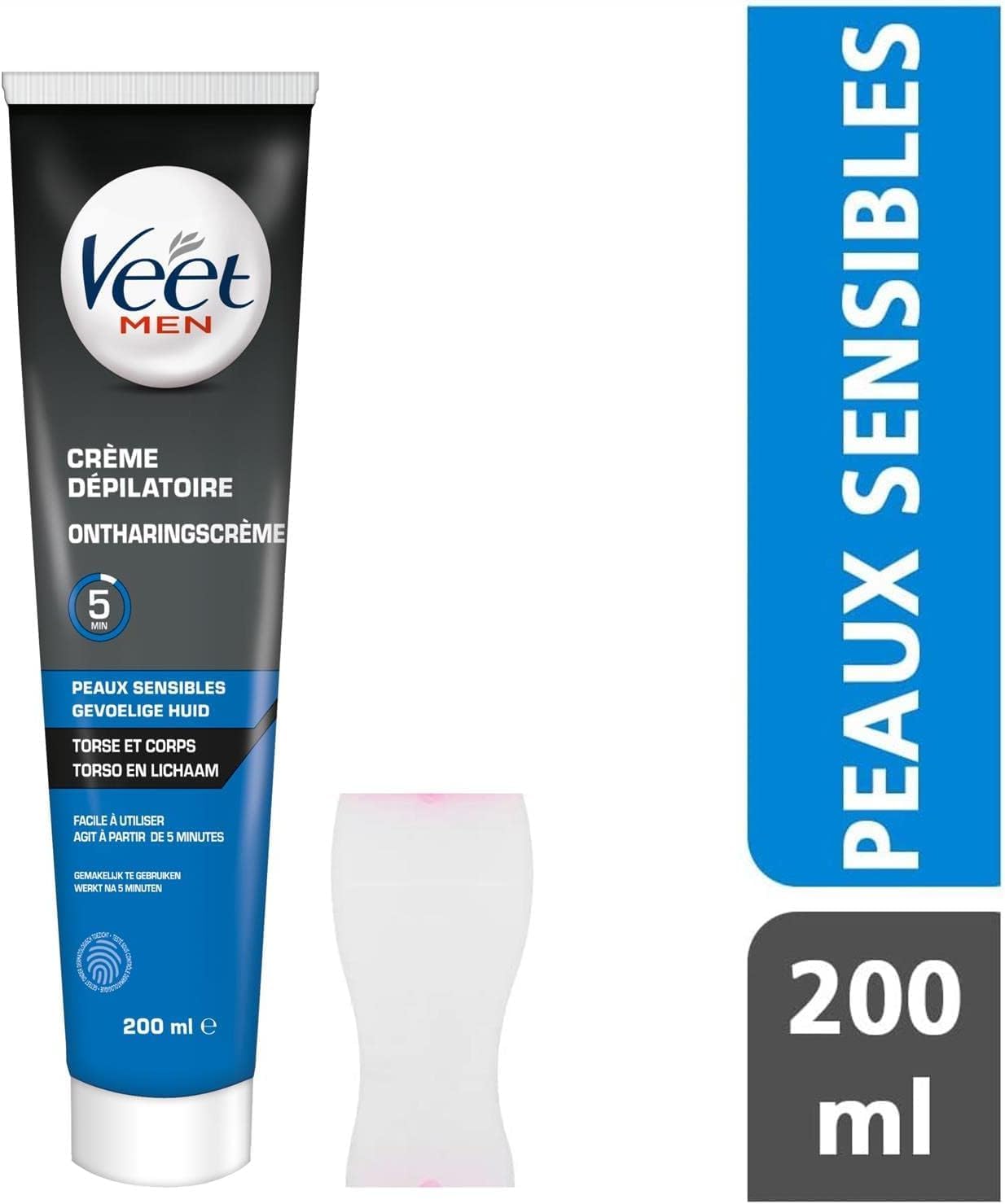 Detalle 2 de Veet Men Crème Dépilatoire Homme Peaux Sensibles 150ml