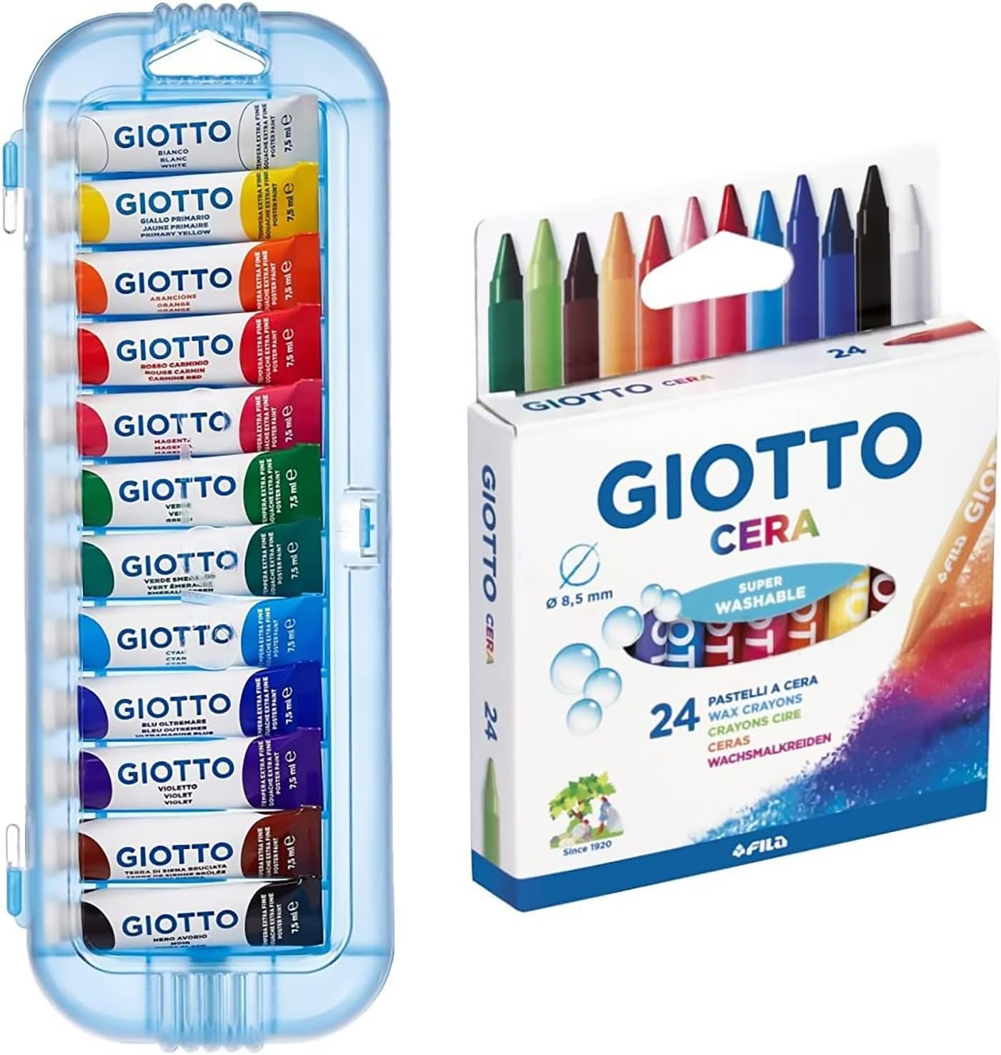 Thumbnail 5 de Giotto Tempera Extra Fine in Astuccio Da 12 Tubetti, Multicolore, 7,5 ml