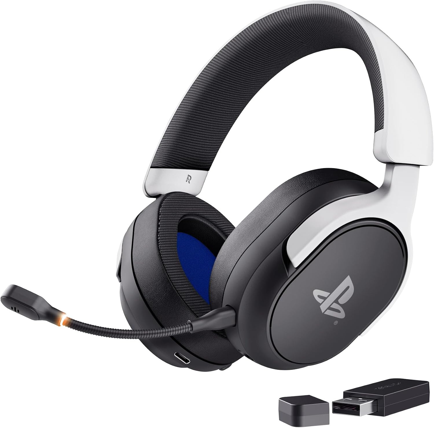 Detalle de GXTrust GXT 499BW Forta draadloze PS5-headset met 50mm-drivers en 55 uur