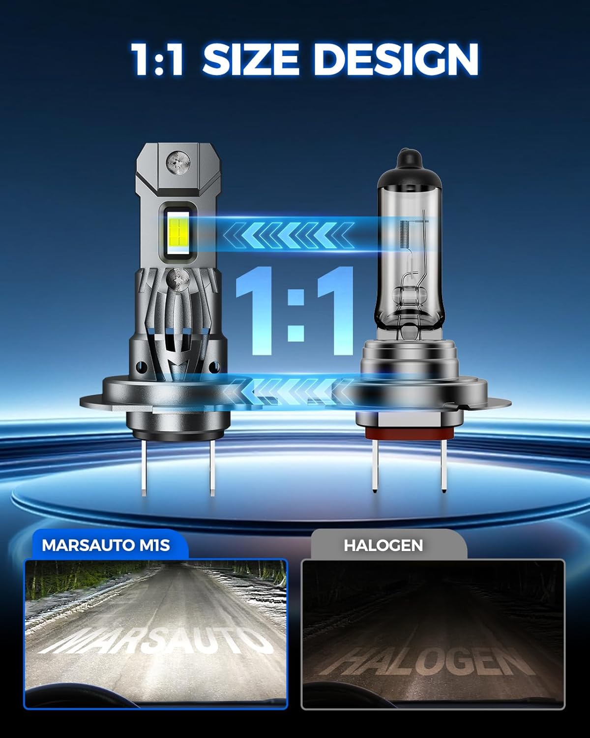 Thumbnail 4 de Marsauto Lampadine LED H7 40000LM, formato mini 1:1 – 2 pezzi