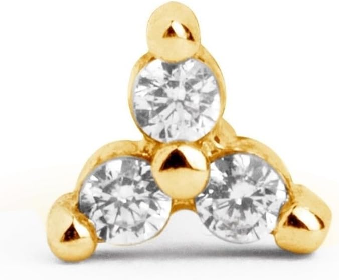 Detalle de SINGULARU Einzelner Ohrring Kleeblatt 0,5 cm 💍