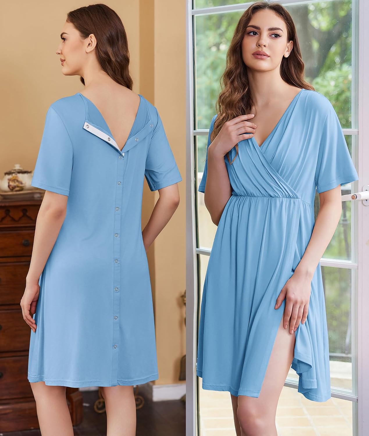 Detalle 2 de Ekouaer Maternity Hospital Gown