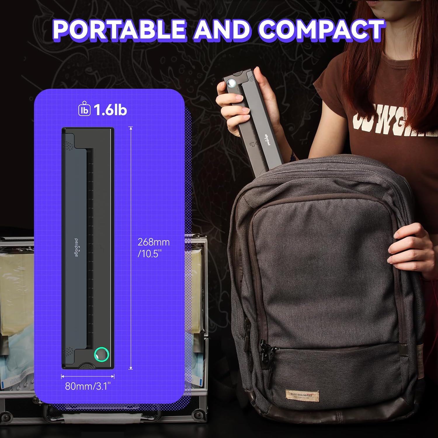 Thumbnail 5 de PeriPage P90 Wireless Tattoo Stencil Printer (Portable Thermal Printer with Bluetooth & USB)