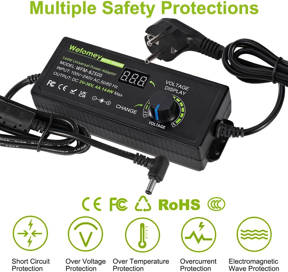 Detalle 1 de Einstellbares Netzteil 3-36V 144 W