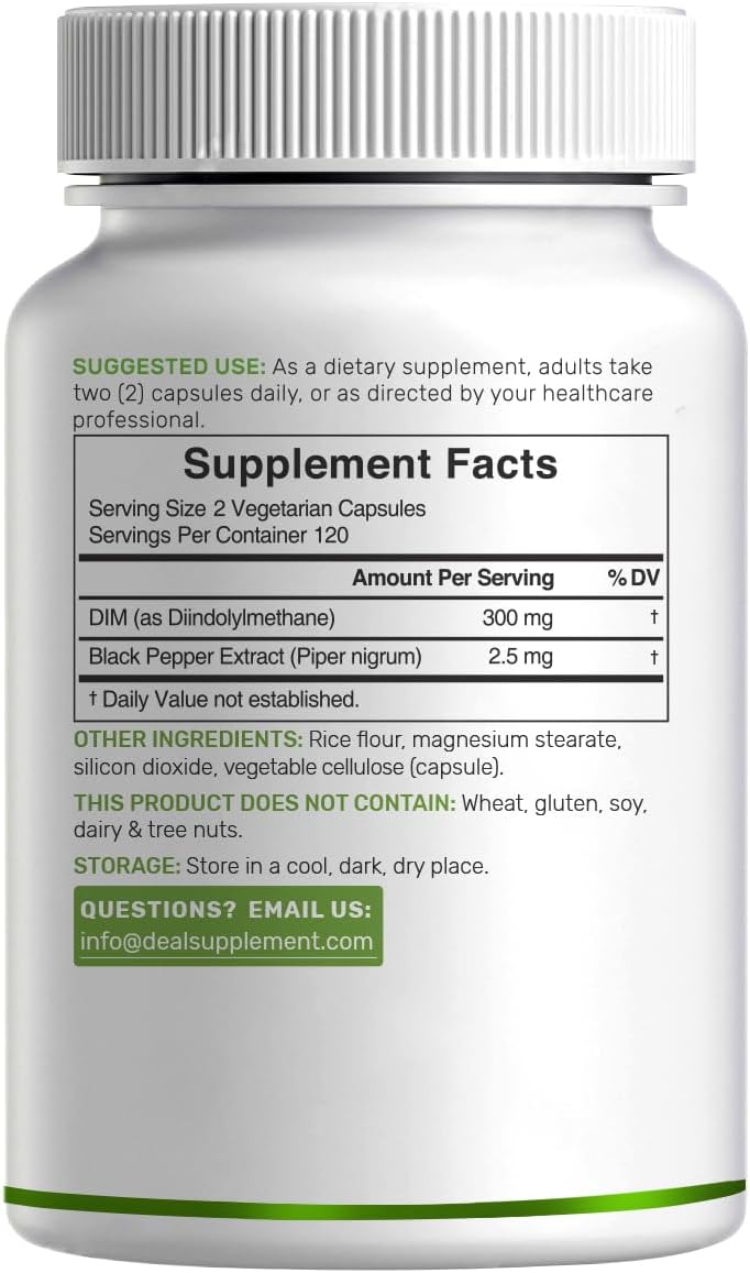 Detalle de DIM Supplement 300 mg Vegetarian Capsules
