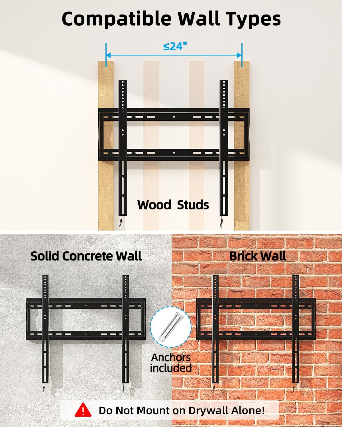 Thumbnail 5 de HOME VISION HV8602 Heavy Duty TV Wall Mount for 42–100" TVs
