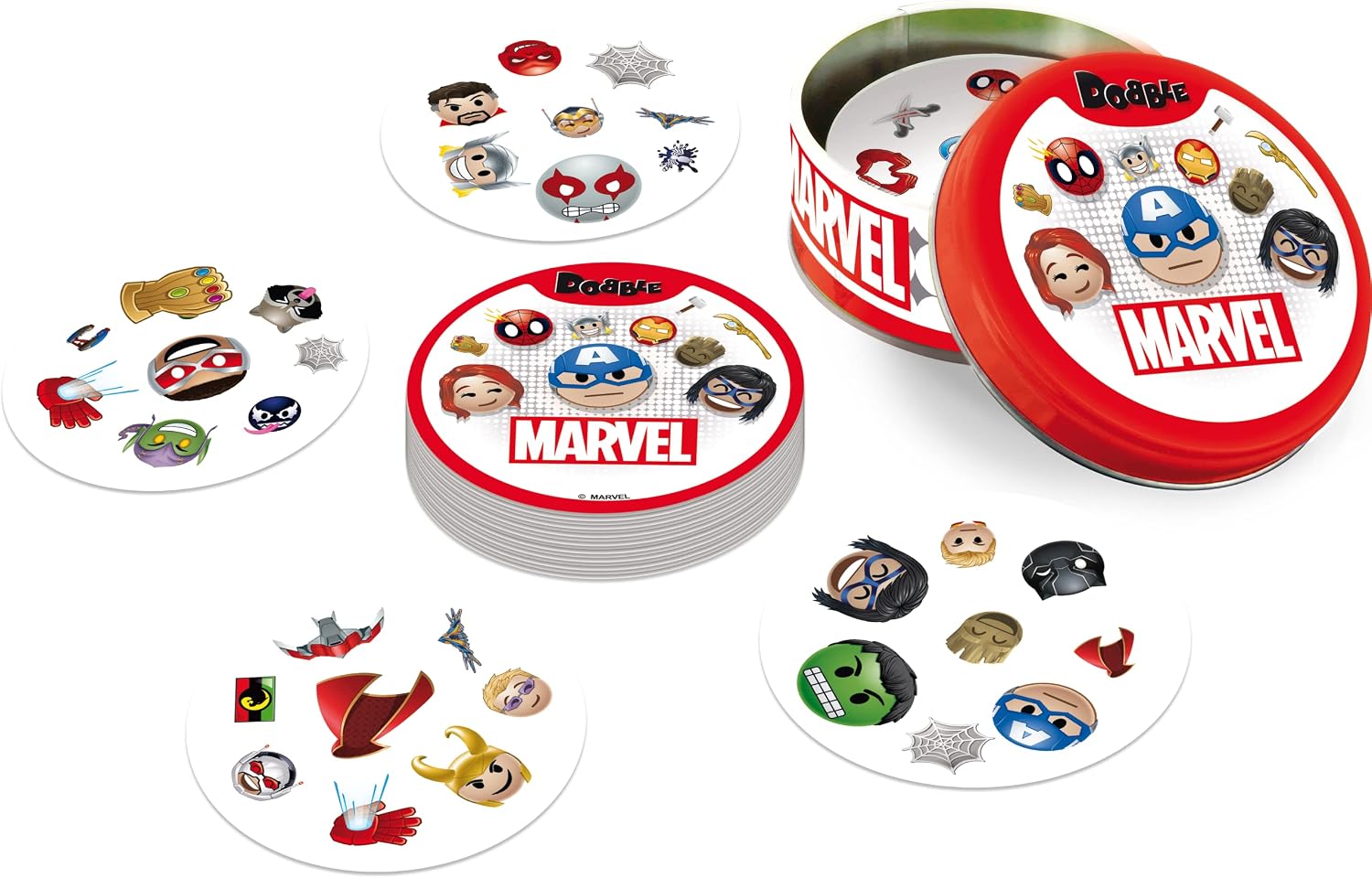 Thumbnail 3 de Asmodee Dobble Marvel Emoji family card game 🎲