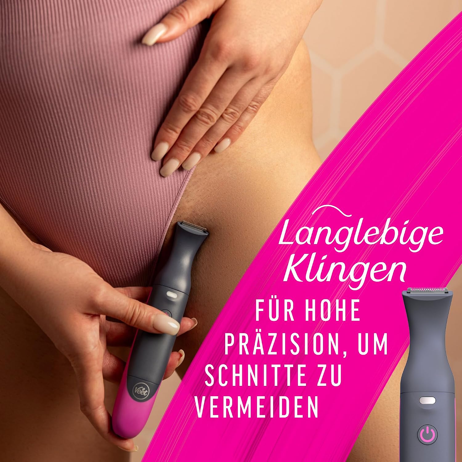 Thumbnail 5 de Veet Expert Intimate All-In-One Trimmer – Damen Haarentfernung für Gesicht, Augenbrauen, Achseln und Intimbereich