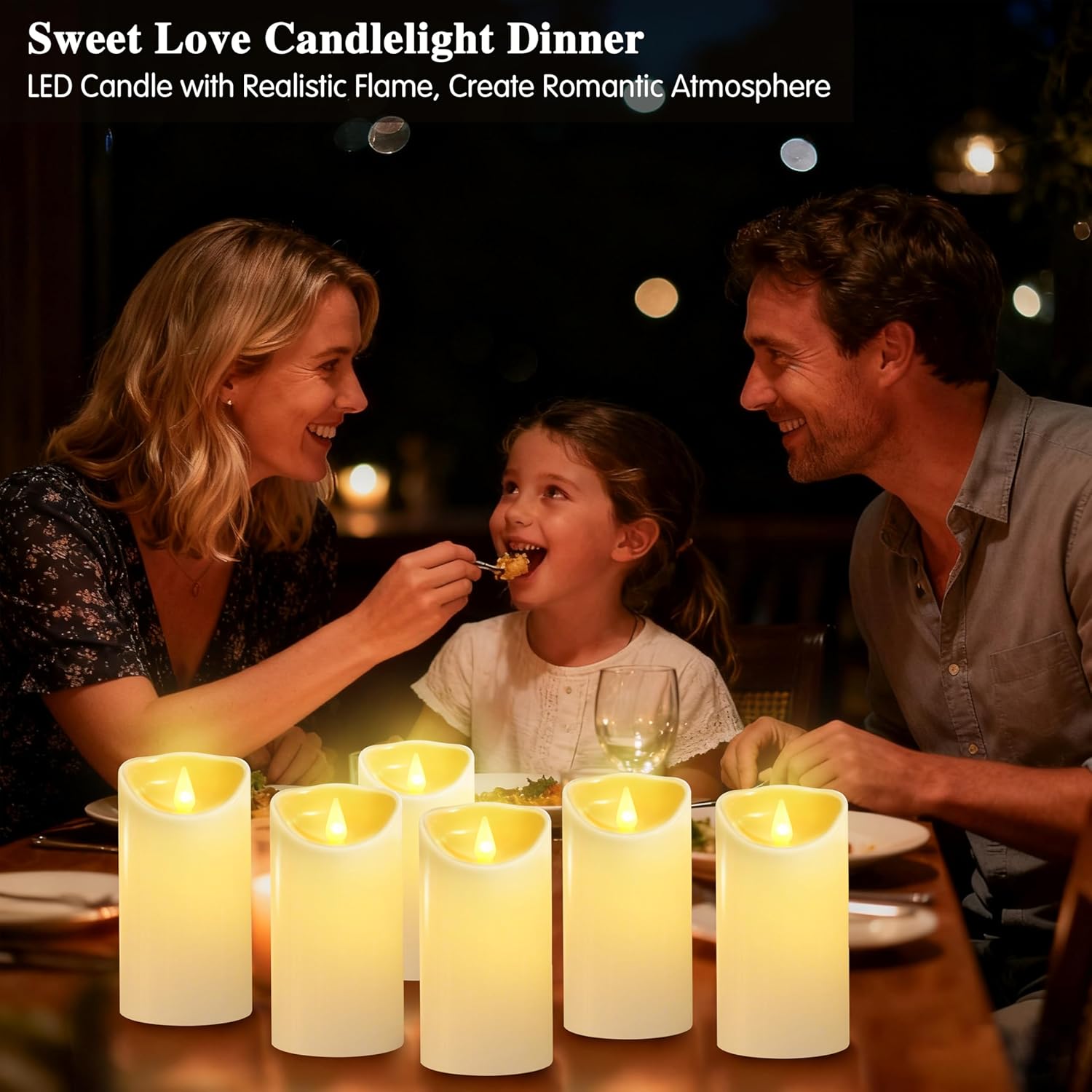 Thumbnail 3 de AuroraWave LED Candles Flameless 6x3 inches Set of 6 with Remote and Timer