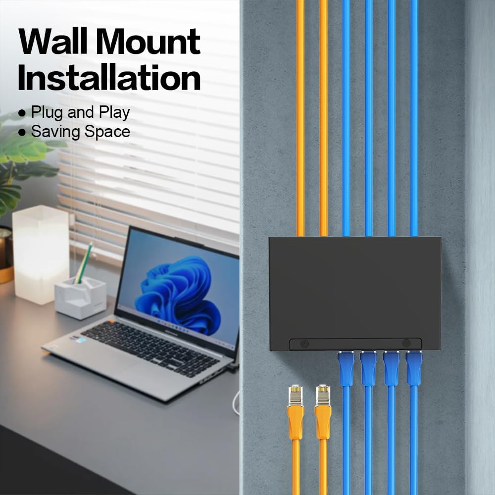 Thumbnail 6 de Enmane 1U 6ポート CAT6Aパッチパネル、シールドタイプ・カプラー内蔵・防塵カバー付き