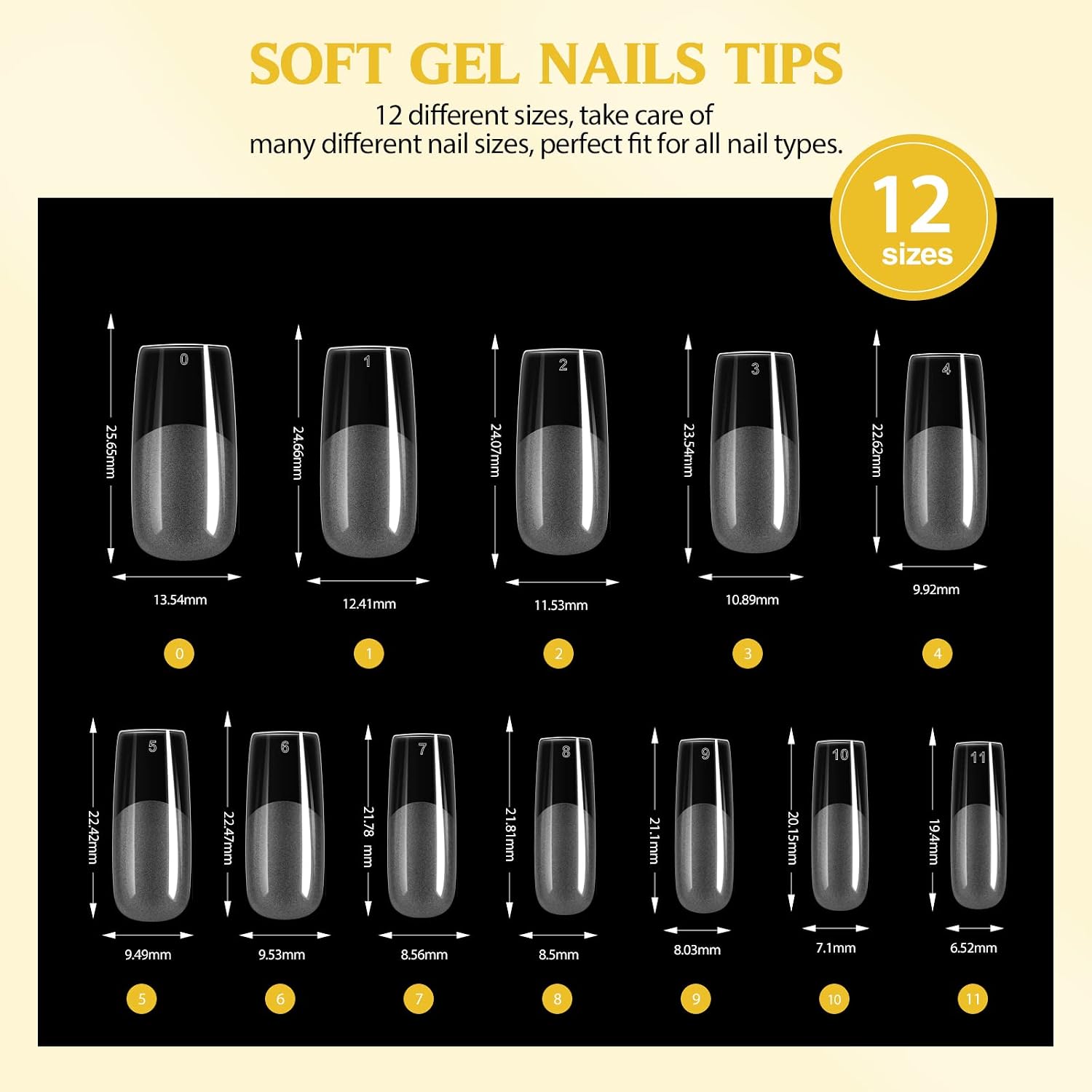 Thumbnail 6 de SAVILAND Soft Gel Nail Tips Kit, 500 Pieces