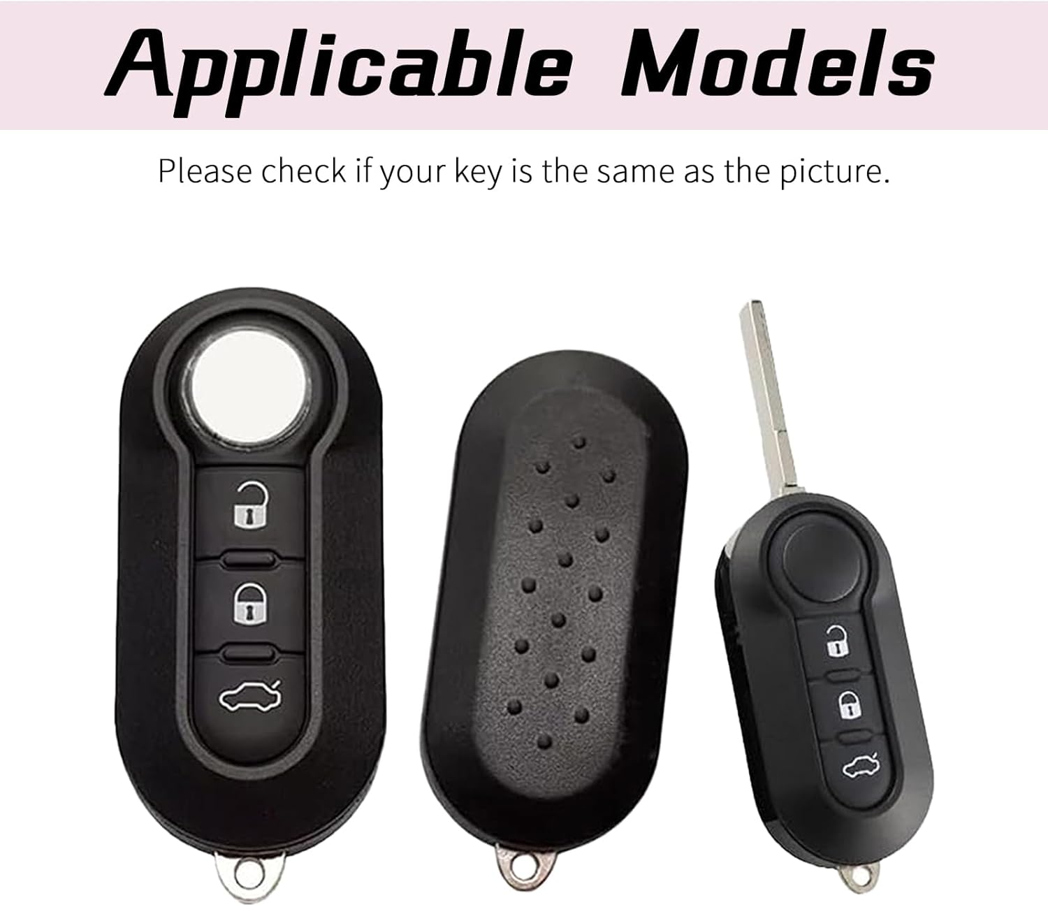 Thumbnail 1 de OFF WE GO Car Key Cover Case (TPU protective shell) – Pink for select Fiat, Lancia and more key fobs