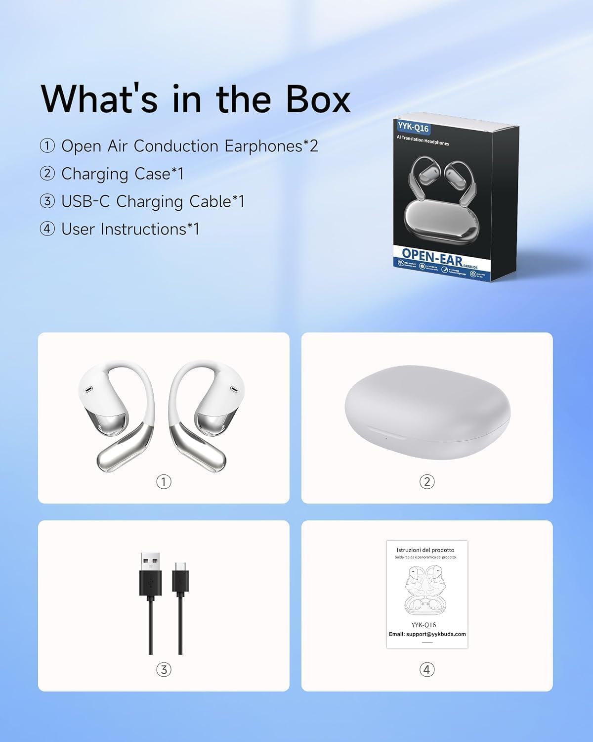 Detalle 2 de Open-Ear Headphones Bluetooth 6.1