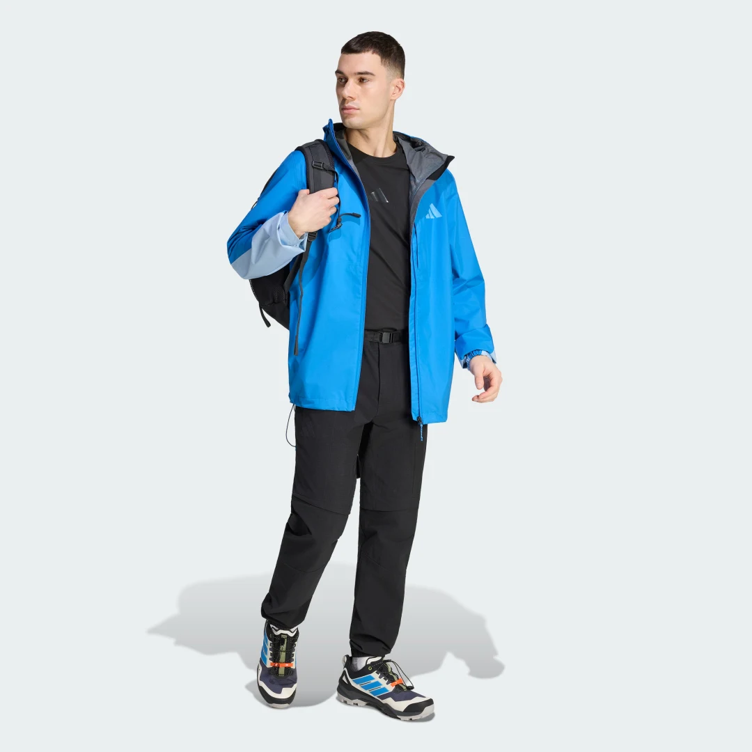 Thumbnail 2 de Chubasquero Terrex Multi 2.5 Layer CLIMAPROOF de Adidas — azul, para salidas al aire libre