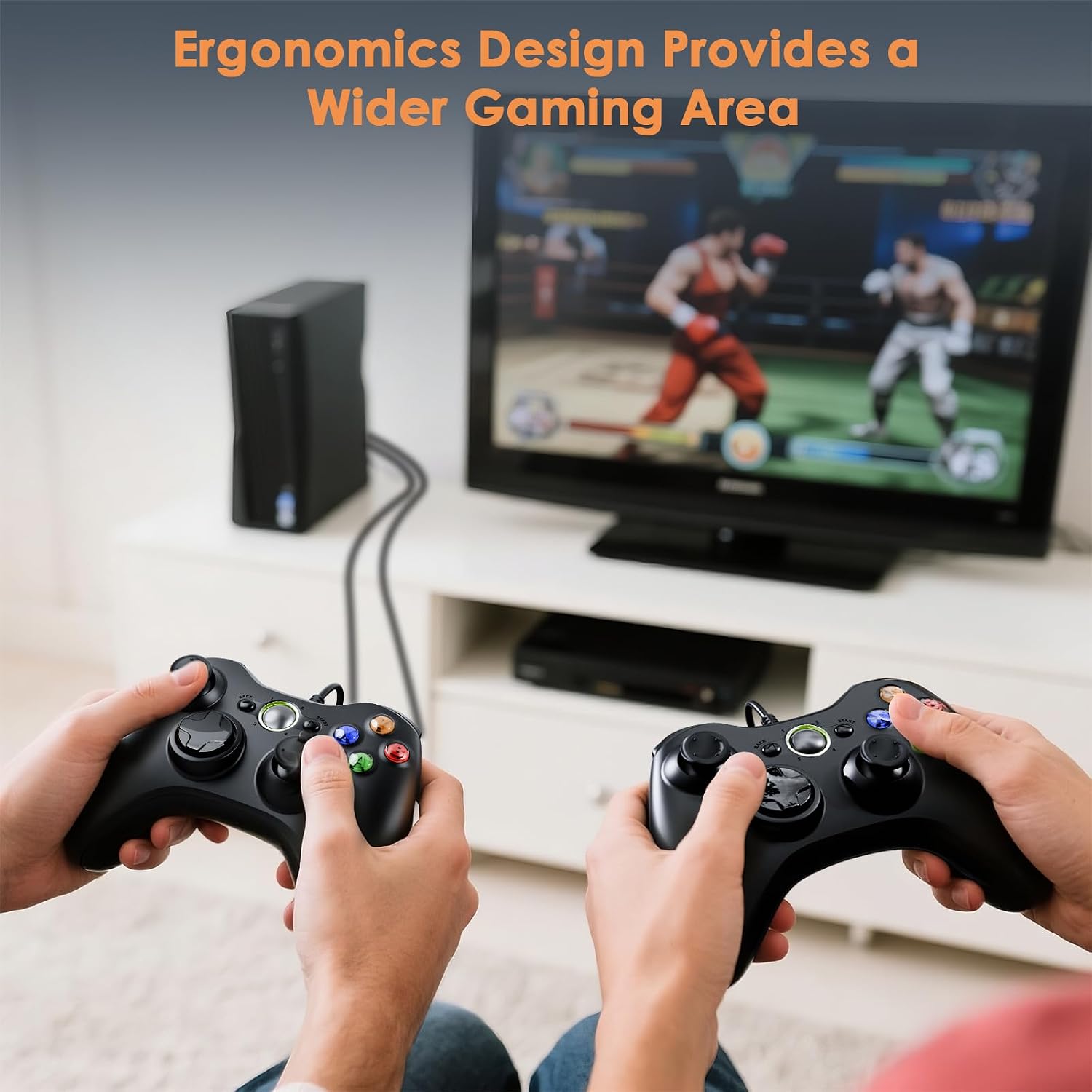 Detalle de Zexrow Xbox 360 Wired Controller 2 Pack – Dual Gamepads for Xbox 360 & Windows PC