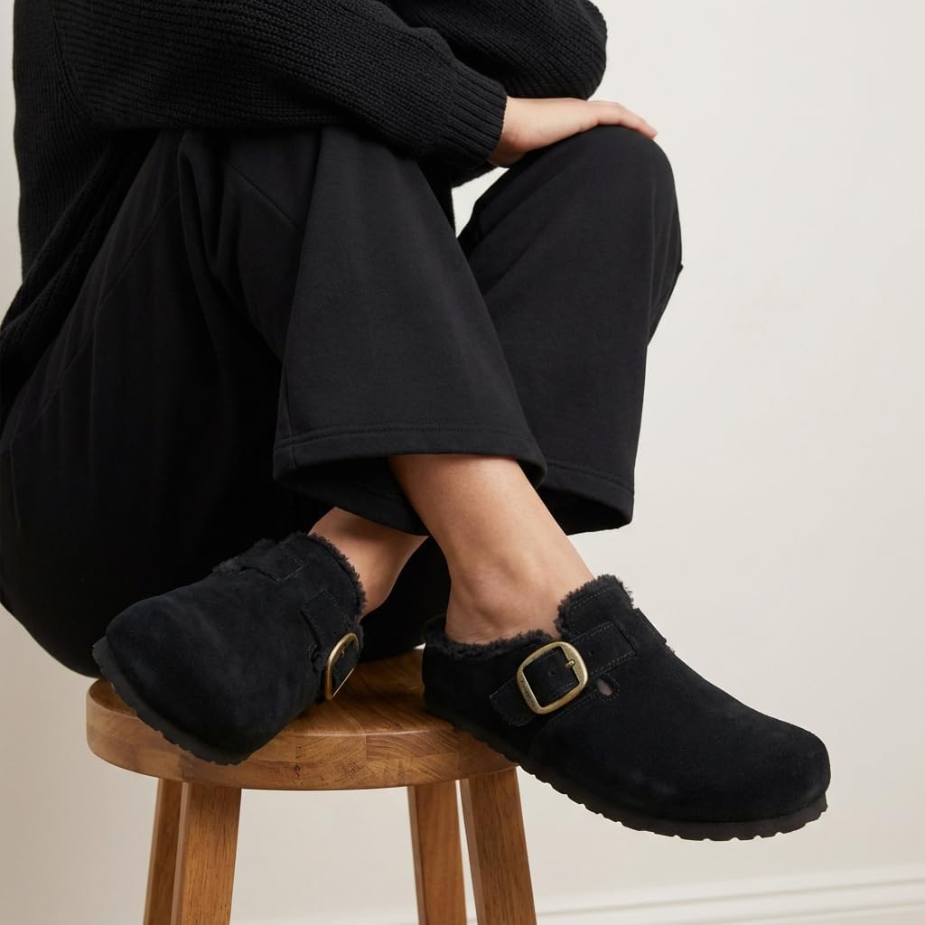 Thumbnail 5 de CUSHIONAIRE Haven Genuine Leather Clogs with Cork Footbed 👡