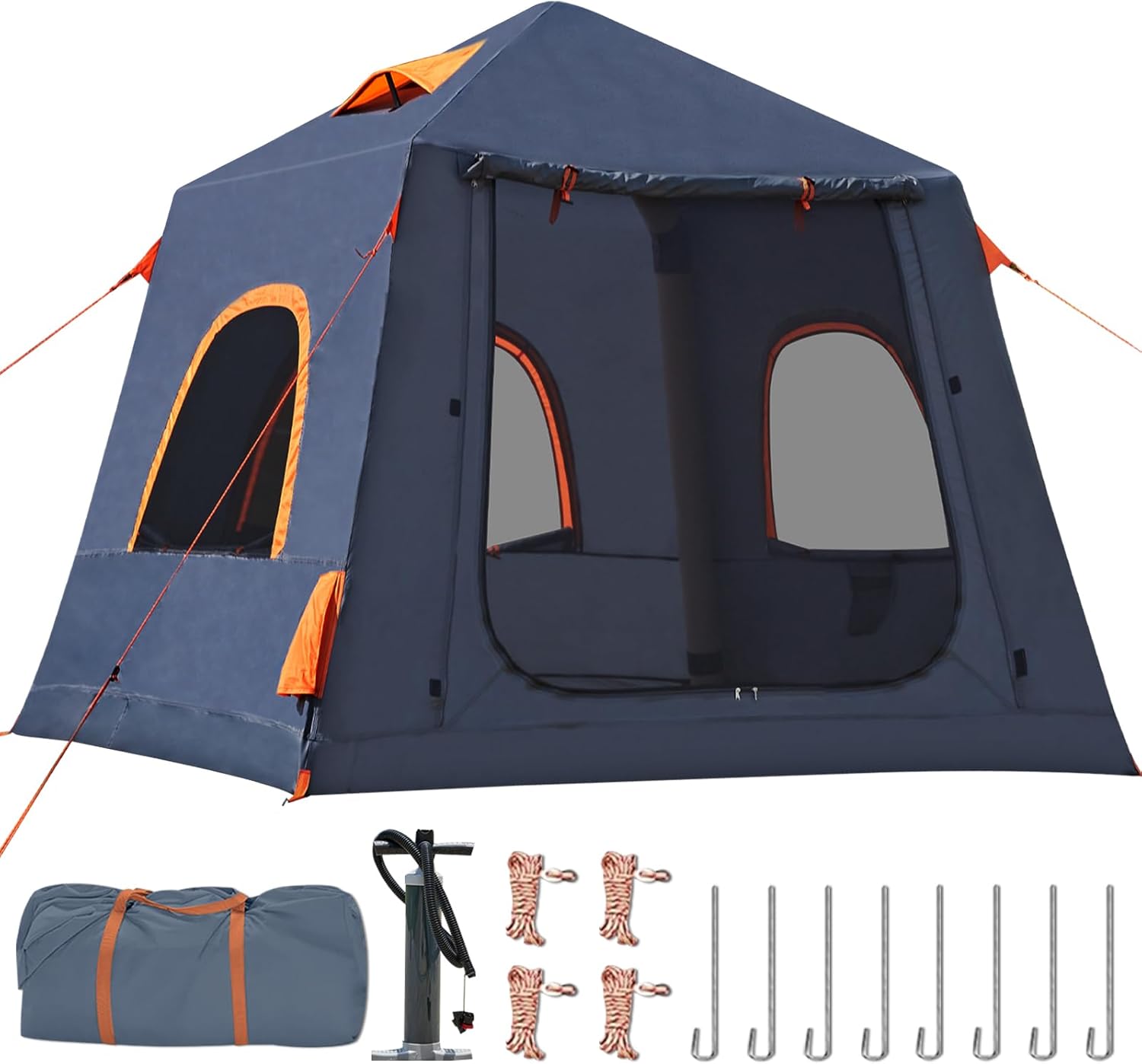Detalle de Inflatable Camping Tent, 87 × 87 × 77 Inches