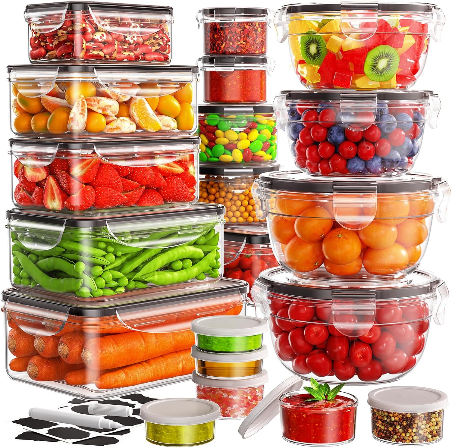 Detalle de JSCARES Food Storage Containers Plastic