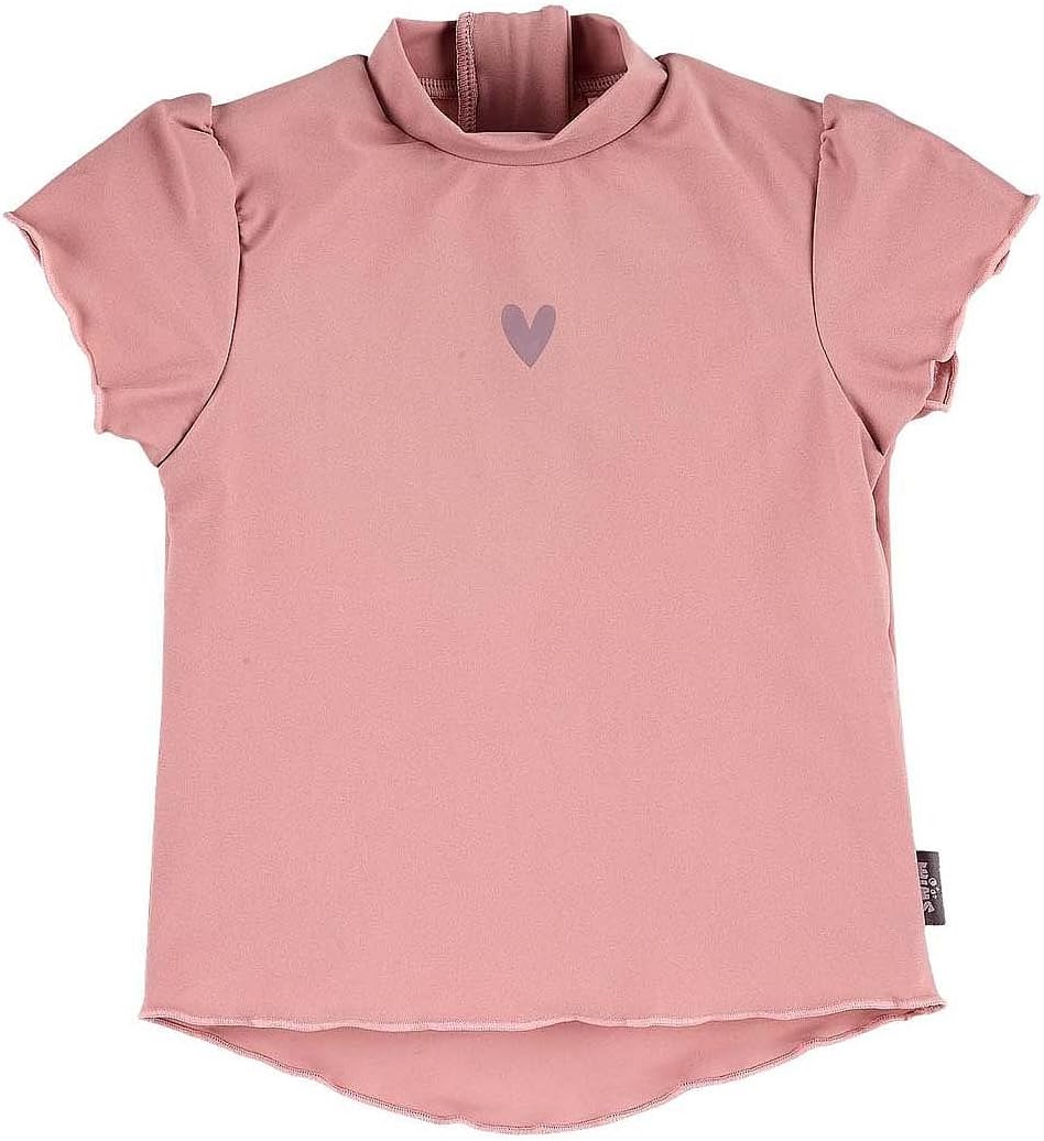 Detalle de Sterntaler Badeshirt Kurzarm Herz Print – UV-Schutz 50+ für Mädchen