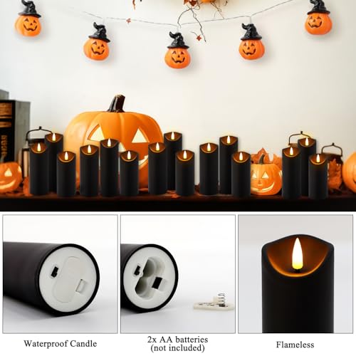 Thumbnail 6 de LIVEN 24 Pack Halloween Decoration Flickering Flameless Candles