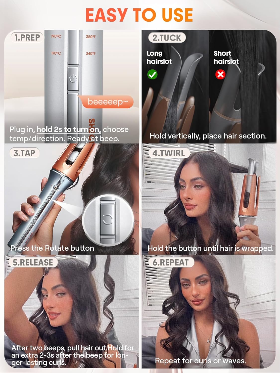 Thumbnail 2 de SHEGLAM Automatic Curling Iron 1.25in for Travel