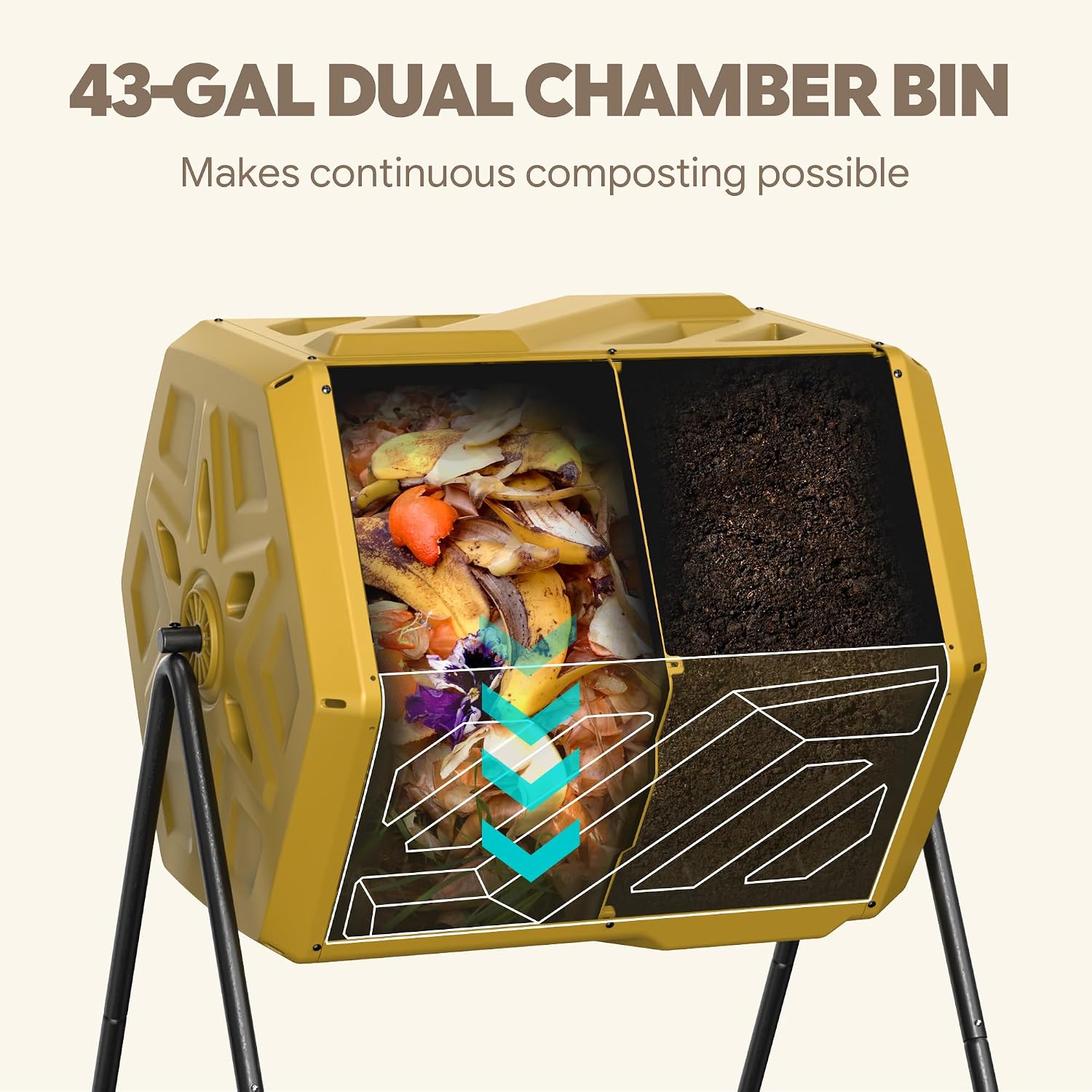 Detalle de Werph Outdoor Compost Bin, 43 Gallons