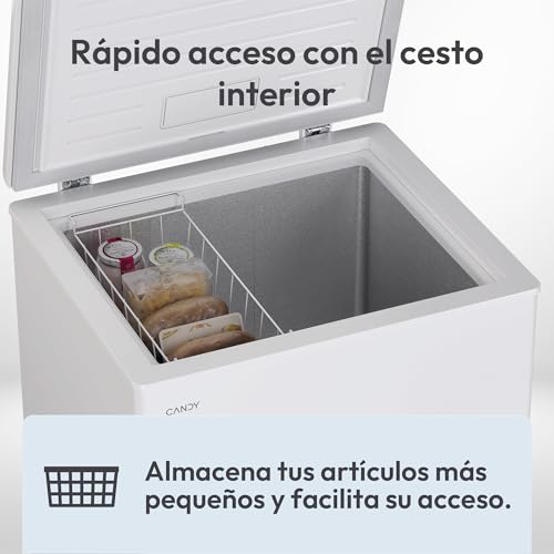 Detalle de Candy CCHH 145E: Congelador Arcón Horizontal de 137 L y 70 cm de ancho