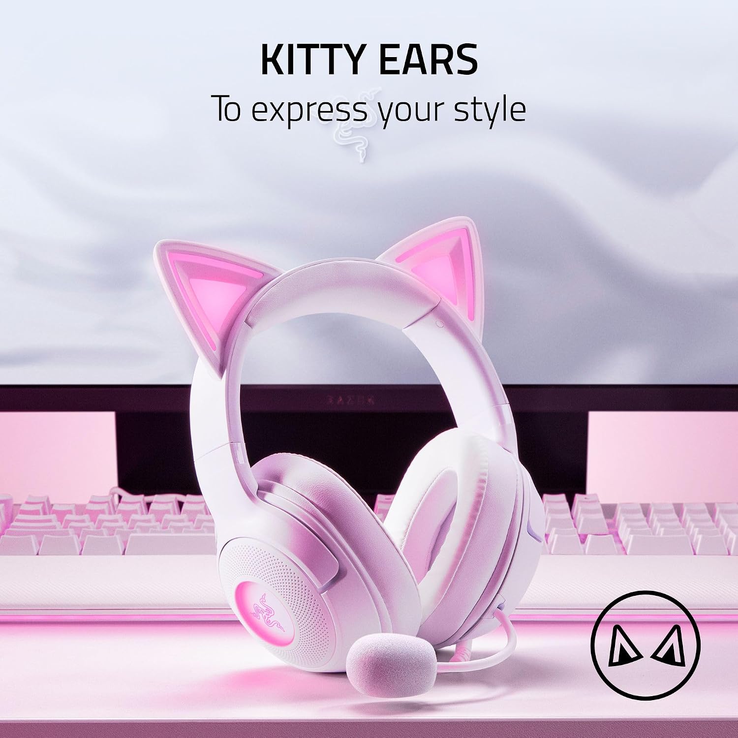 Detalle 2 de Razer Kraken Kitty V2 40mm Headset