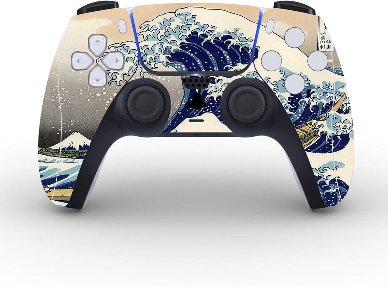 Detalle de PlayVital The Great Wave Full Set Skin Decal for PS5 Disc Edition – Vinyl Stickers for Console, Controller, Charging Station, Headset and Media Remote