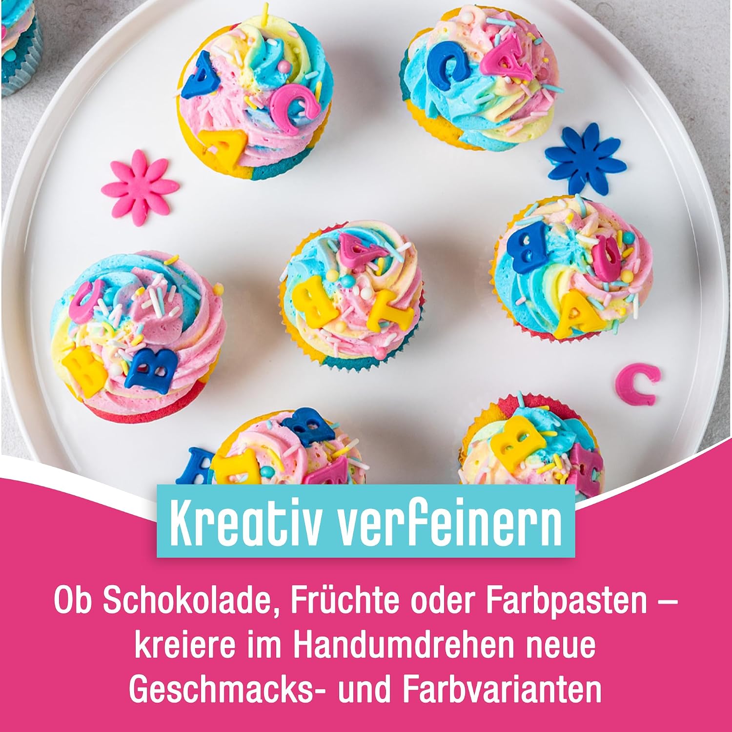 Detalle de DECOCINO Vanille Buttercreme Fertigmischung (3x250g) – einfache, luftige Vanille-Buttercreme zum Garnieren und Füllen
