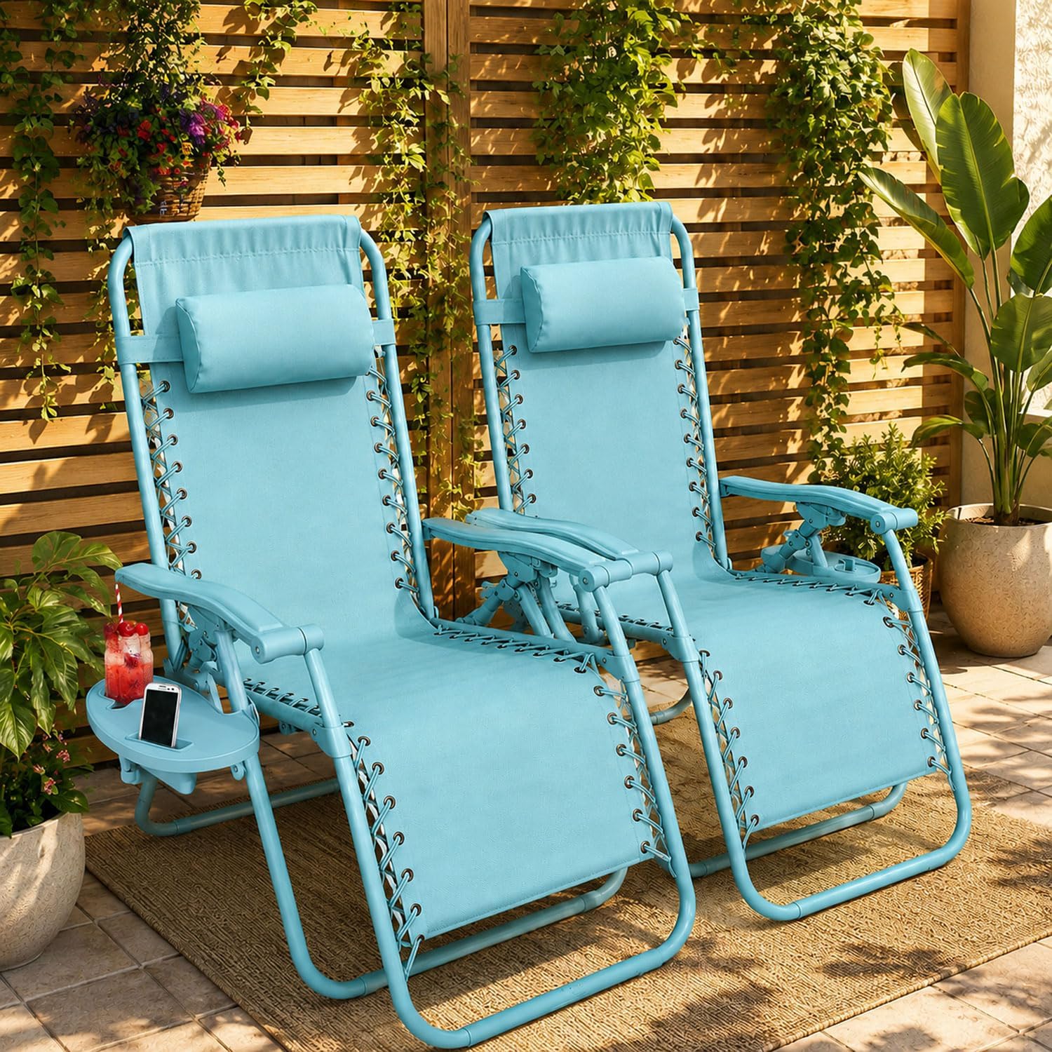 Thumbnail 6 de Neo 2X Zero Gravity Recliner Outdoor Chair – Aqua