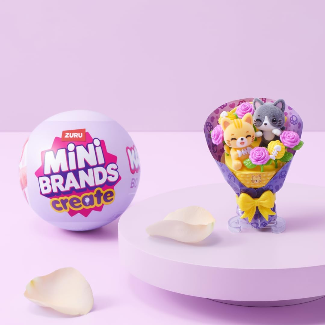 Detalle de Mini Brands Mini Kawaii Bouquet Capsule Series 1 miniature animal bouquet